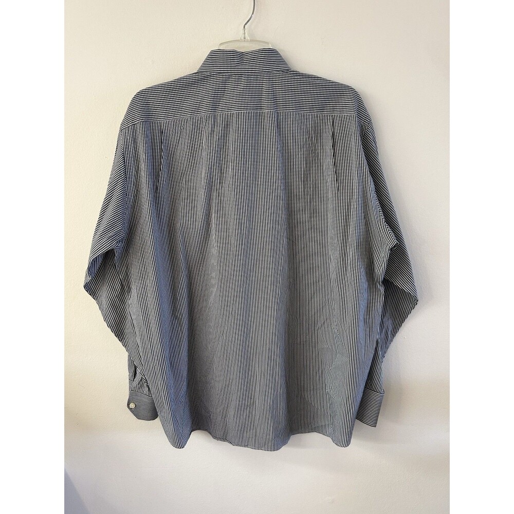 DANIEL CREMIEUX Classics MEN'S Size LARGE Polo Long Sleeve Checkered Shirt - Picture 4 of 8